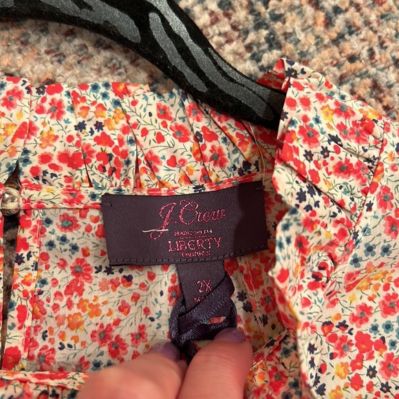 J.Crew Long-sleeve ruffleneck top in Liberty® Phoebe floral - NWT - Picture 7 of 8